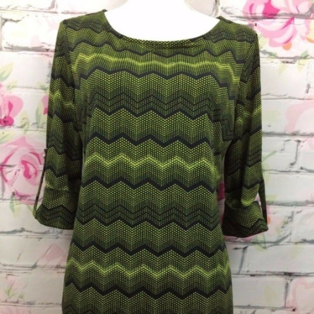 New Directions Blouse Size M Green